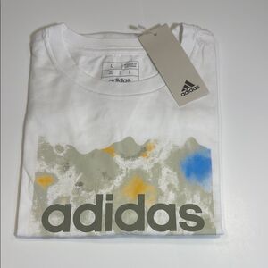 Adidas White Graphic T-Shirt